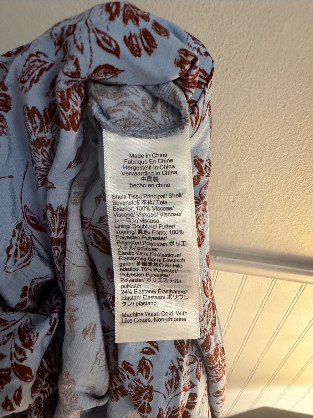 Madewell Smocked Square-Neck Maxi Dress in Light Blue Floral Size 10 - Picture 5 of 5